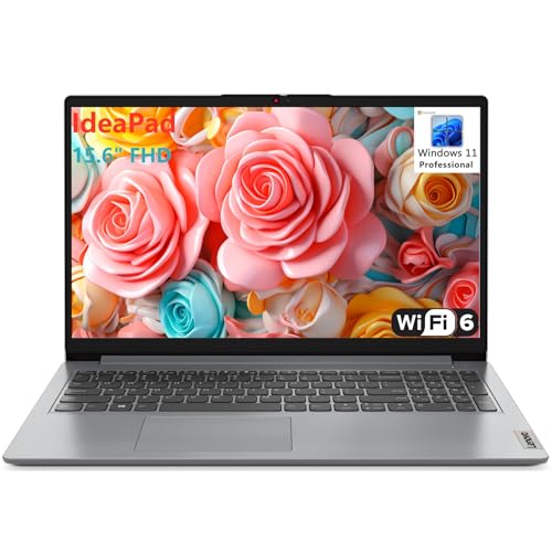 Lenovo IdeaPad Laptop Computer for Business and Student, Intel Dual Core Processor, 32GB DDR4 RAM, 1TB PCIe SSD, WiFi 6, Bluetooth 5.2, 15.6" FHD, Type-C, HDMI, Cloud Grey, Windows 11 Pro, AZ-XUT